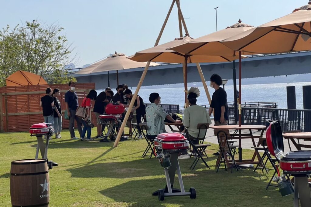 BBQを楽しめるスペース