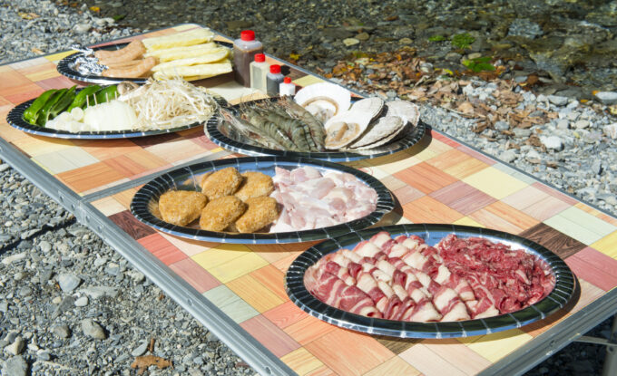 BBQで使う食材のイメージ