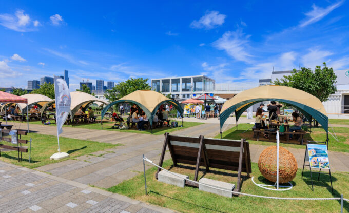 BBQができる大きな公園