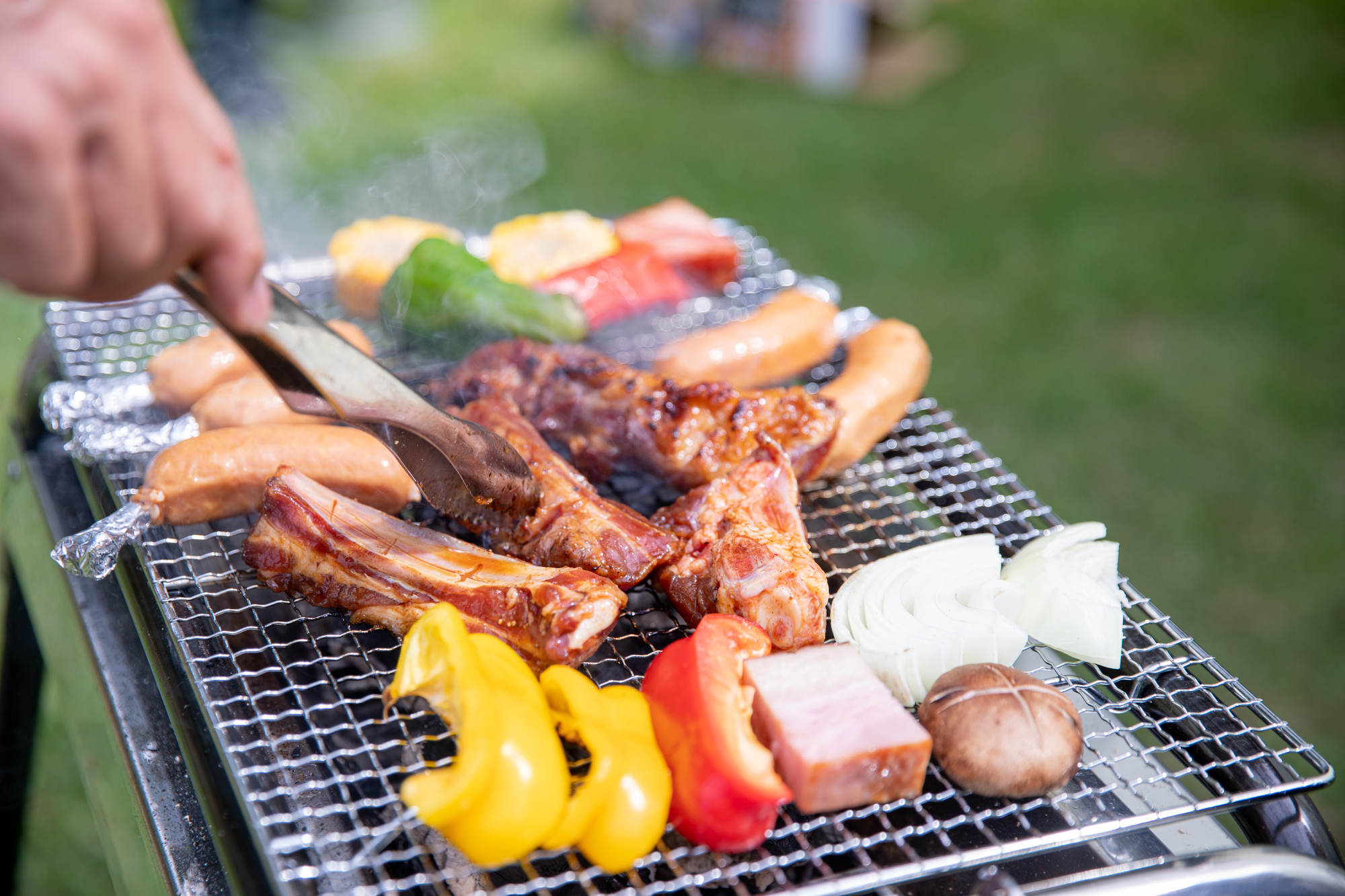 BBQをする様子