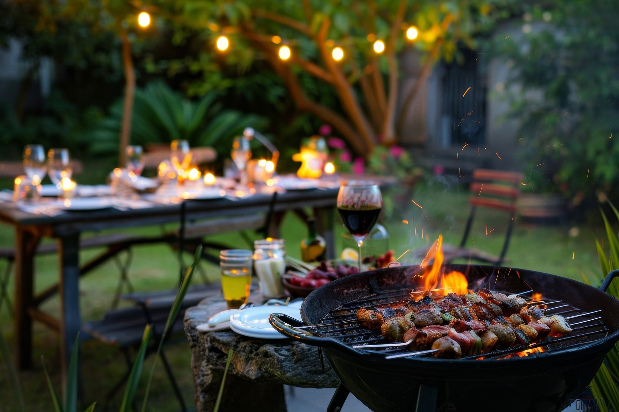 夜のおしゃれなBBQ