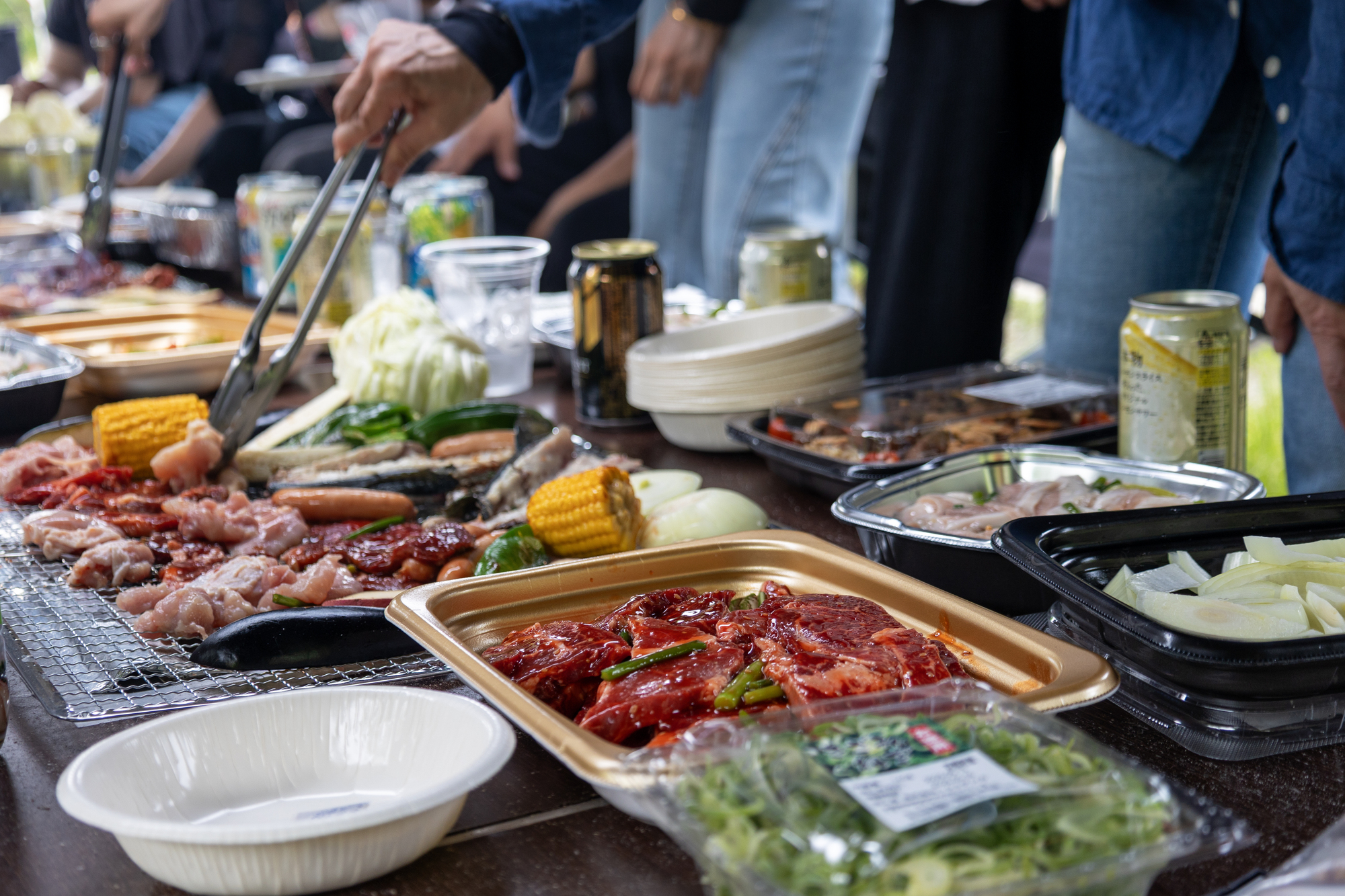 BBQの食材準備
