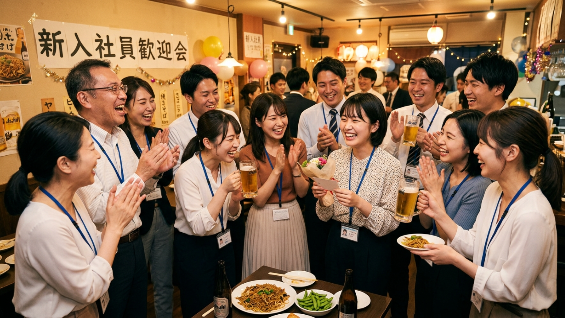 歓迎会を楽しむ様子