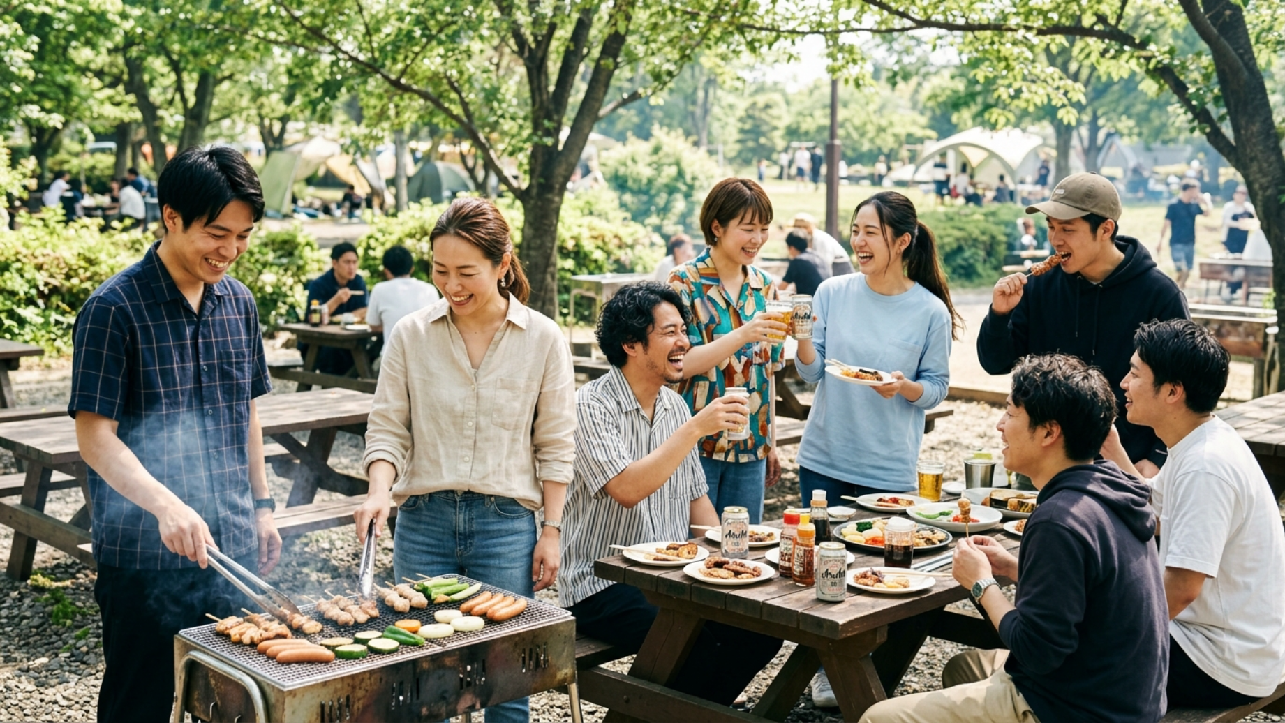 BBQを楽しむ